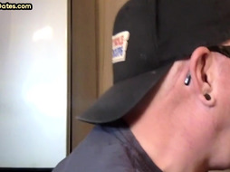 Gloryhole BJ DILF fucked in homemade closeup private video