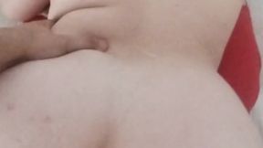 Brazilian married woman cheats and wets her huge pussy in private