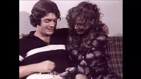 Vintage Threesome of Sexy Busty MILF Fucked and Cummed in Mouth by Two Big Cocks