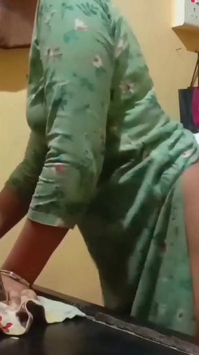 Memorable moment from &quot;Indian hot wife got fucked while cooking in kitchen&quot;