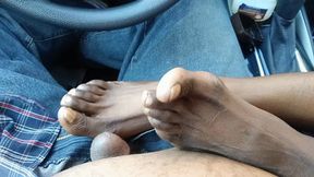 Shorty Just Because Ticklish Footjob