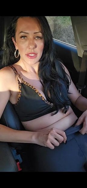 My Stick Was Wet, I Wet My Pants and Panties in the Car in Public.