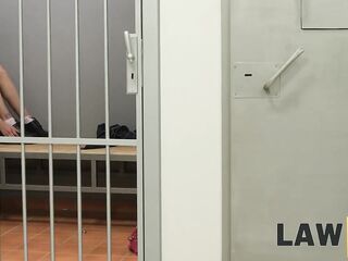 Small teen, Adelle Unicorn is getting drilled in the police station and enjoying it a lot