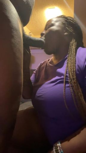 Letting TroubleT fuck my throat