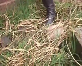 Ebony German Bitch Rides BBC in This Rough Outdoor Action