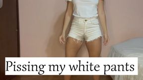 Pissing my white pants