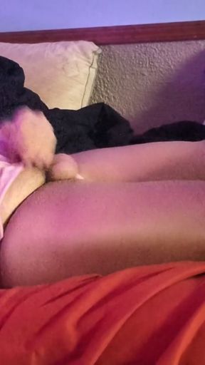 Sissy in Shiny Pantyhose and Spandex Ballerina Dress Strokes for You   Clip 1