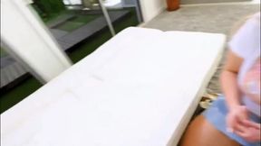 Massive Breasts - sexy blonde rides big cock