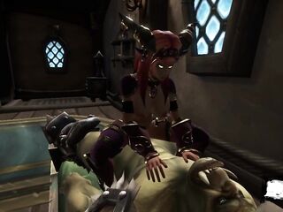 cg monster porno. Sex with a biggest orc! Brought the cutie to exhaustion!