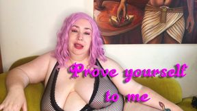 Prove Yourself to Me - BBW femdomme Nimue Allen body writing submissive training humiliation - MP4