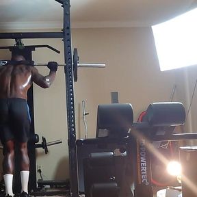 Hallelujah Johnson Tall Dark Chocolate Muscles Tattoos Body Squats