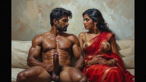 Indian threesome with my wife and her stepmom