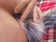 Tail Plug - Boy clit Masturbation