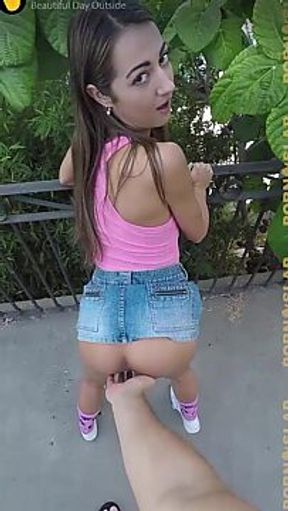 Hot POV creampie for petite Lily Adams with small tits