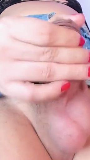 Huge Hairy White Cock Swings Her Balls