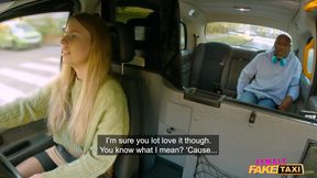 Female Fake Taxi - Scottish blonde Samantha Joiner rides UK DJ's big black cock