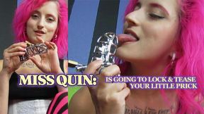Miss Quin Locks & Teases Your Little Prick