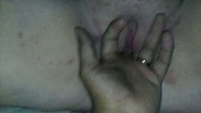 Fingering my BBW wife's wet throbbing vagina in amateur clip