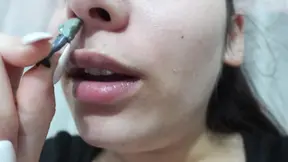 Stepbrother gets his nose invaded by giantess stepmom