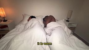 Step Mom and Step Son Intimate in Hotel Bed With Eng Subs