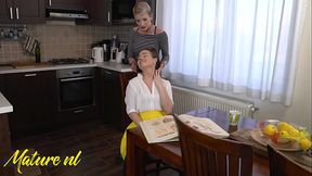 18 Year Old Babe Gets Seduced By Stepmom And Has Her First Lesbian Experience