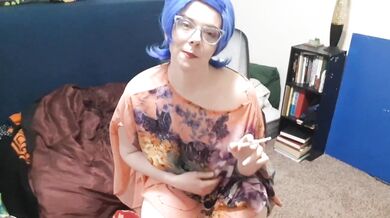 Shantastic oiled up hairy milf body smoking squirt rigding dildo