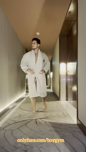 My Big Cock Exhibition In The HOTEL!! People Can Discover Me