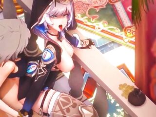 Honkai Star Rail – Stelle’s Shemale hentai Craving Unleashed on Cipher - Oral-sex & Sex Scene - CG Anime Sex Animation