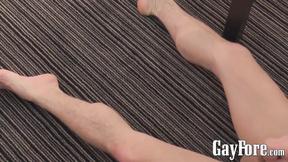 ”Young skinny twink Chav beats his shaft in horny solo act”