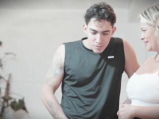 My MILF stepmom teaches me a lesson by seducing me and screwing my big virgin wang with her hawt, wet cunt!
