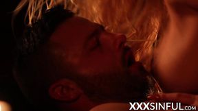 Hot oil slicked temptress rides deep with wild passion and wet heat