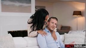 Naughty&#x1F608; ebony MILF Cali Caliente gets her interracial gangbanged