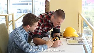 Manroyale studly architect bangs his client's butt