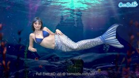 Mermaid masturbates till she gets even more wet