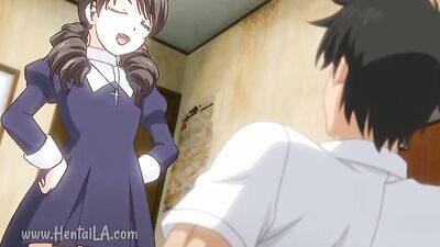 Watch this kinky anime teen suck and ride a massive cock until it explodes in a cum explosion