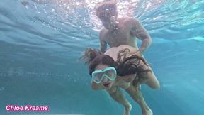 Underwater Suck and Fuck! Getting Used in the Pool by Big Cock - Chloe Kreams, Steve Rickz
