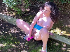 Stacked brunette goes solo toys and masturbation