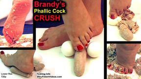 Brandy's Ball Crushing Parade! Phallic Cock Crush - watch as Brandy smushes these phallic shape foods and completely crushes them with her sexy feet! 720p