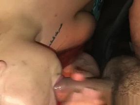 BBW sucking and gets a facial