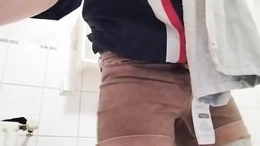 Horny Guy Tied up and Dreised up with My GFs Dtuff