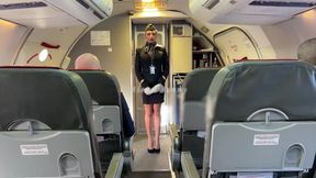 Married newcomer stewardess fuck with both pilots during flight (DP)