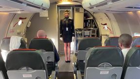 Married newcomer stewardess fuck with both pilots during flight (DP)
