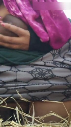 Indian Aunty Shows Outdoor Her Pussy and Boobs Outdoor and Fucked by Her stepbrother