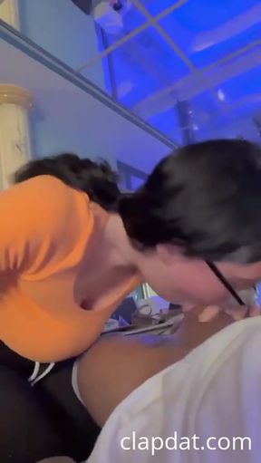 Energetic milf takes a deep big-dick blowjob
