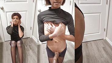 Playful Hooter's Femboy Tgirl Serves you HARD