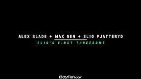 Boyfun  blonde teenager max gen has his first ever triplet