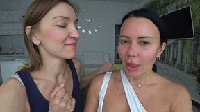 licks to the cheeks Mc