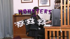 Employee Reprimand Cums With An Epic Handjob Cumshot