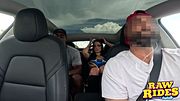 Brunette Cutie Cosplaying as Chun-Li Fucks a BBC and Gets a Facial In Ride Share On Her Way To Comic Con