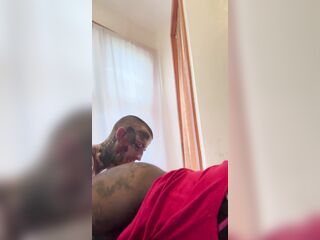 Black step mamma getting her booty ATE by White Step Son Whilst his daddy is in the next room